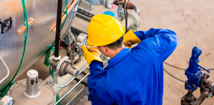 Serviços técnicos e manutenção de gás